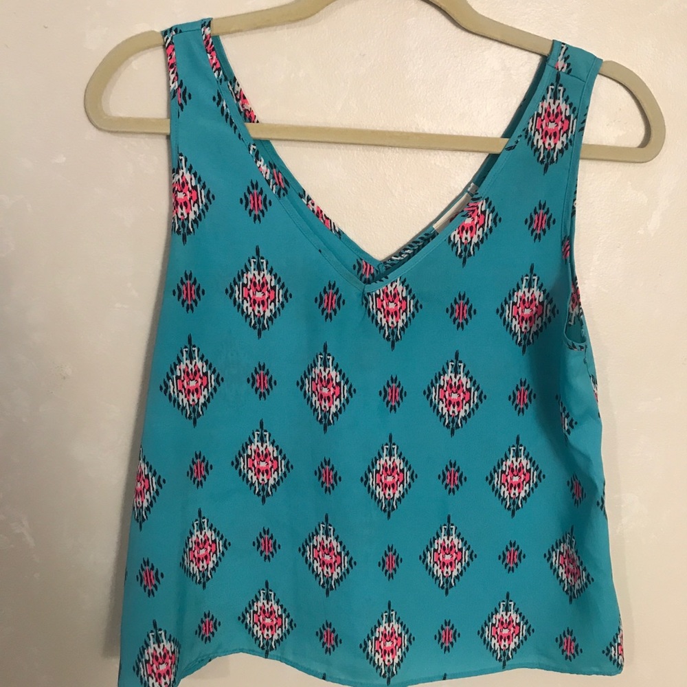 Diamond printed tank top